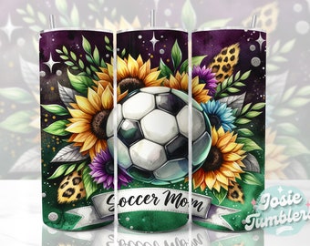 Soccer Mom Tumbler Wrap, 20oz Skinny Sublimation Tumbler, Soccer Sublimation Designs, Skinny Tumbler Png Download, Sports Tumbler Design