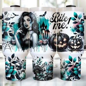 40 Unzen Halloween Tumbler Wrap, 40 Unzen Sublimationsdesign-Download, Halloween-Vampir 40 Unzen Tumbler Png, 40 Unzen gruseliger Tumbler Sublimation 40 Unzen Wrap