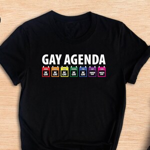 Gay Agenda Shirt, Funny Gay Shirt, Funny Lgbt Shirt, Gift For Gay Friend, Pride Couple Shirt, Pride Month Gift, Lgbt Shirt, Gay Shirt