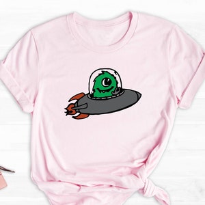 Funny Alien UFO Shirt: Artful Graphic Tee