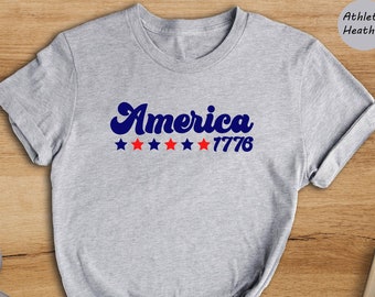 America 1776 Shirt, Patriotic Fourth of July Tee