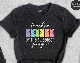 Teacher of Sweetest Peeps Easter Shirt, Bunny Ears T-Shirt