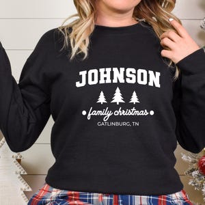 Custom Family Christmas Sweatshirt, Matching Family Christmas Sweatshirt, Personalized Name Christmas Sweatshirt, Christmas Sweatshirt