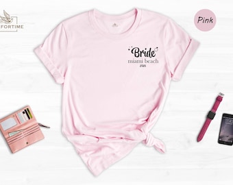 Custom Beach Bachelorette Shirt, Coastal Bachelorette, Miami Beach Shirt, Bridal Party Shirts, Beach Wedding Shirt, Bachelorette Party Gifts