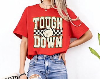 Tough Down Football Retro Sports T-Shirt