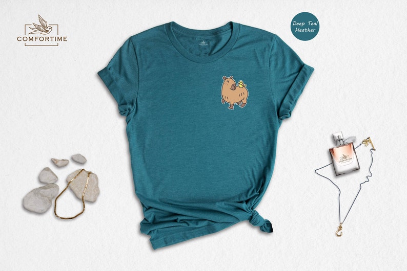 Cute Capybara Shirt, Animal Lover Shirt, Capybara Lover Gift, Capybara Art Shirt, Pet Lover Shirt, Adorable Capybara Shirt image 4