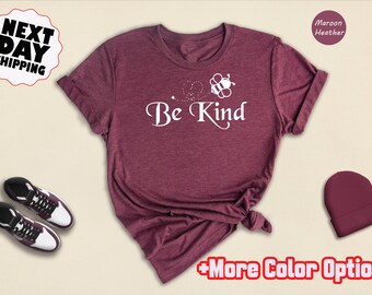 Be Kind V-Neck T-Shirt, Positive Graphic, Mental Health Tee