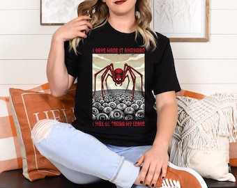 I Have Made It Awkward Shirt, Funny Spider Crab Graphic Tee, Weird Vintage Horror Print, Awkward Social Anxiety Gift, Quirky Unisex T-shirt