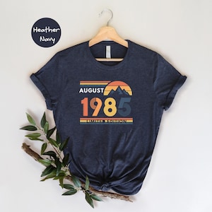 40th Birthday Retro Shirt, 1985 Birthday Shirt, 40 Years Bday Number, Forties Bday Tee For Wife Or Husband