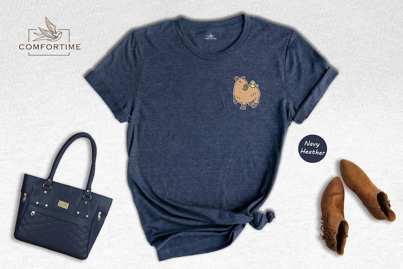 Cute Capybara Shirt, Animal Lover Shirt, Capybara Lover Gift, Capybara Art Shirt, Pet Lover Shirt, Adorable Capybara Shirt image 7