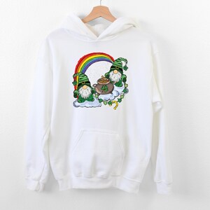 St. Patrick’s Day Sweatshirt, St Patrick Day Gnomes Hoodie, Irish Gnome Crewneck, Green St. Patrick’s Day Sweatshirt,irish Leprechaun