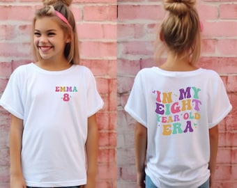 Custom 8th Birthday Shirt, Personalized Eight Era Party Tee