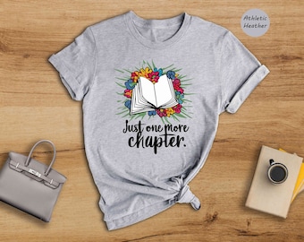Floral Book T-Shirt, Reading Shirt for Librarian, Bookworm Tee