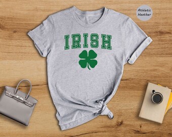 St Patrick's Day Irish Shamrock Shirt, Lucky Four Leaf Clover Tee