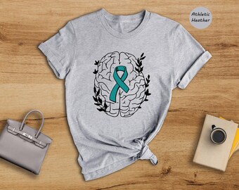 PTSD Awareness Shirt, Teal Ribbon, Mental Health Tee
