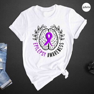 Epilepsy Awareness Crewneck Sweatshirt, Neurodiversity T-Shirt, Epilepsy Gift, Motivational Tee, Epilepsy Mom Shirt, Purple Ribbon Tee