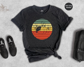 Retro Sunset Bowling Shirt, Vintage Bowling Ball Pins Graphic Tee, Bowling League Team Gift, Funny Bowler Shirt for Men Women