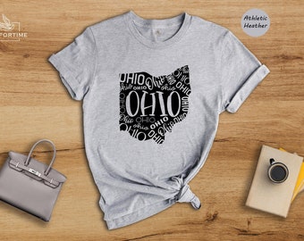 Ohio Map Shirt, Travel Souvenir Tee
