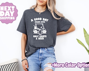 Golf Cart & Beer Shirt, Funny Drinking Tee
