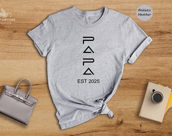 Personalized Papa Shirt, Father's Day Gift, Dad Announcement Tee