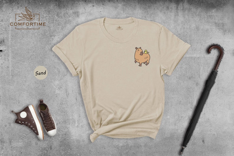 Cute Capybara Shirt, Animal Lover Shirt, Capybara Lover Gift, Capybara Art Shirt, Pet Lover Shirt, Adorable Capybara Shirt image 1