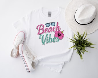 Beach Vibes Graphic Tee, Summer Vacation Shirt
