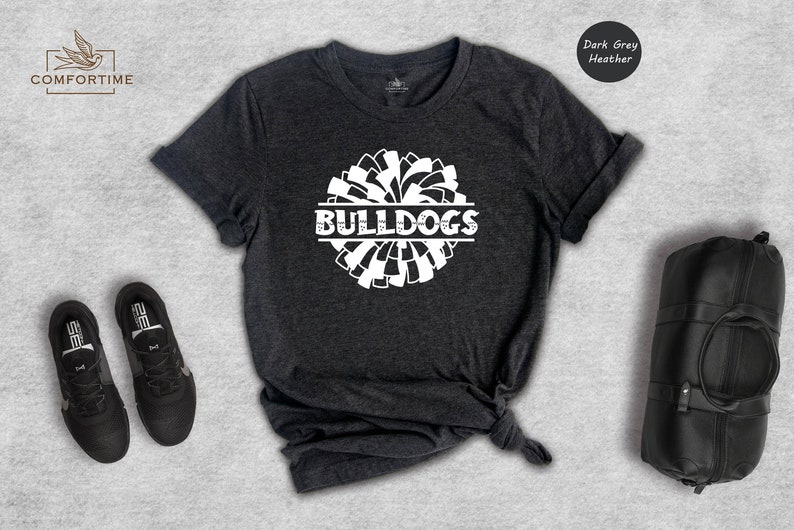 Bulldogs Team Mascot T-Shirt, School Spirit Tee image 1