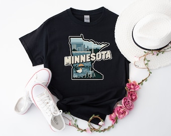 Retro Minnesota State Graphic Tee, Travel Shirt