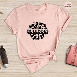 Bulldogs Team Mascot T-Shirt, School Spirit Tee image 3