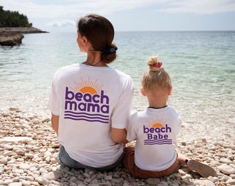 Beach Mama Shirt, Matching Mommy and Baby Vacation Tee