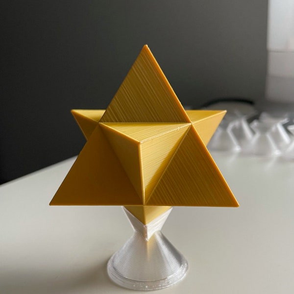 Merkaba avec Stand- Star Tetrahedron - Platonic Solid Model - 3D Printed Merkaba - 3D Printed Star Tetrahedron - Stellated Octaedron