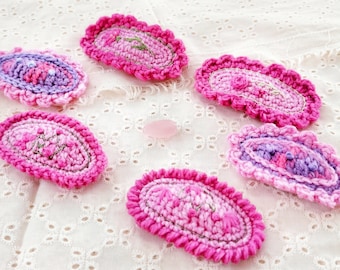 Rose Pink Flower Hair Clip