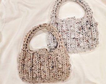 White & Brown Dotted Bag