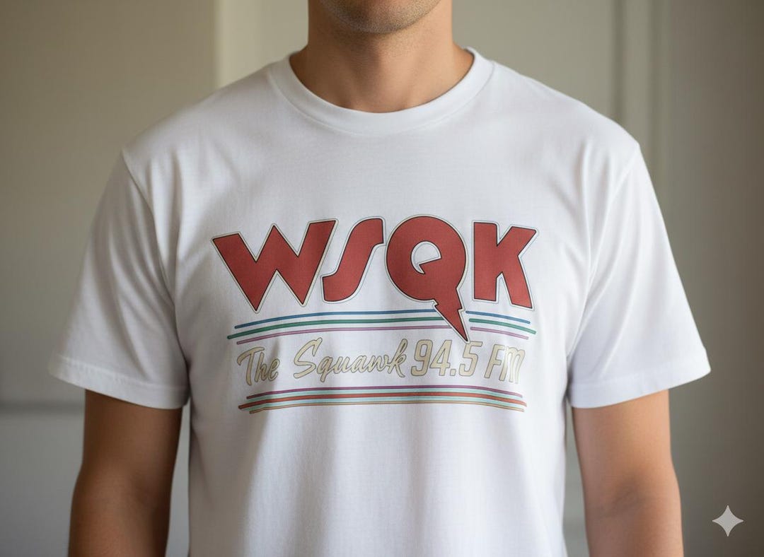 WSQK the Squawk 94.5 FM Png – Vintage Radio Station Logo, Retro FM ...