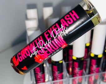 Wachstums-Wimpernserum mit Rosenblüten
