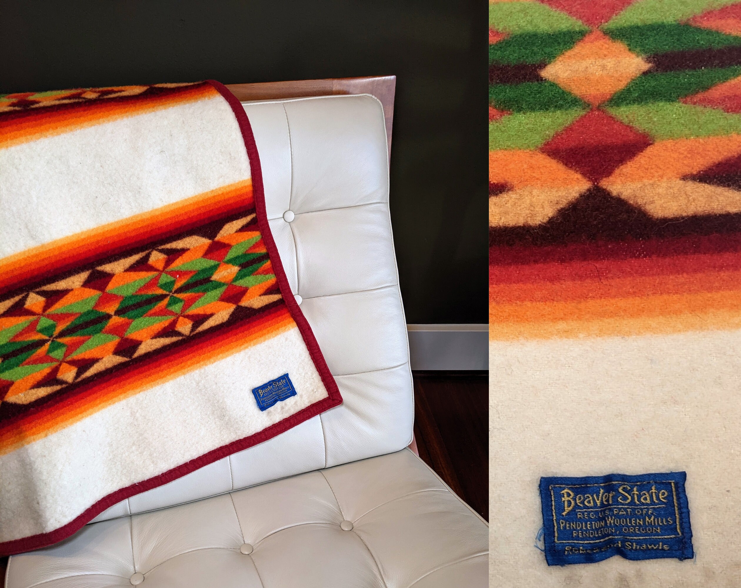 Vintage 70s Pendleton Beaver State Trade Blanket Wool Throw - Etsy