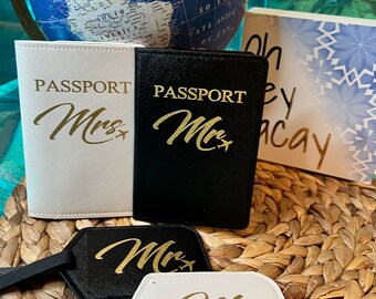 Mr. and Mrs. Passport Cover Set