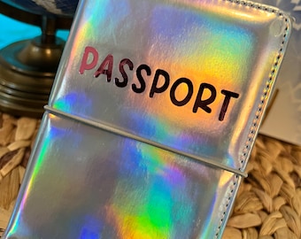 Silver Hologram Passport Cover