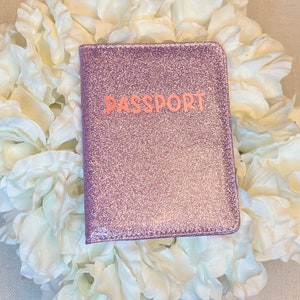 Purple Glitter Passport Cover