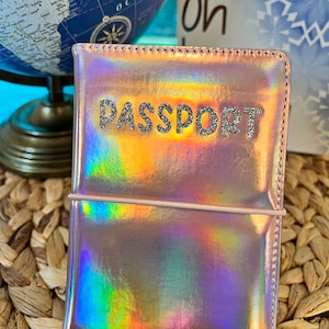 Pink Hologram Passport Cover