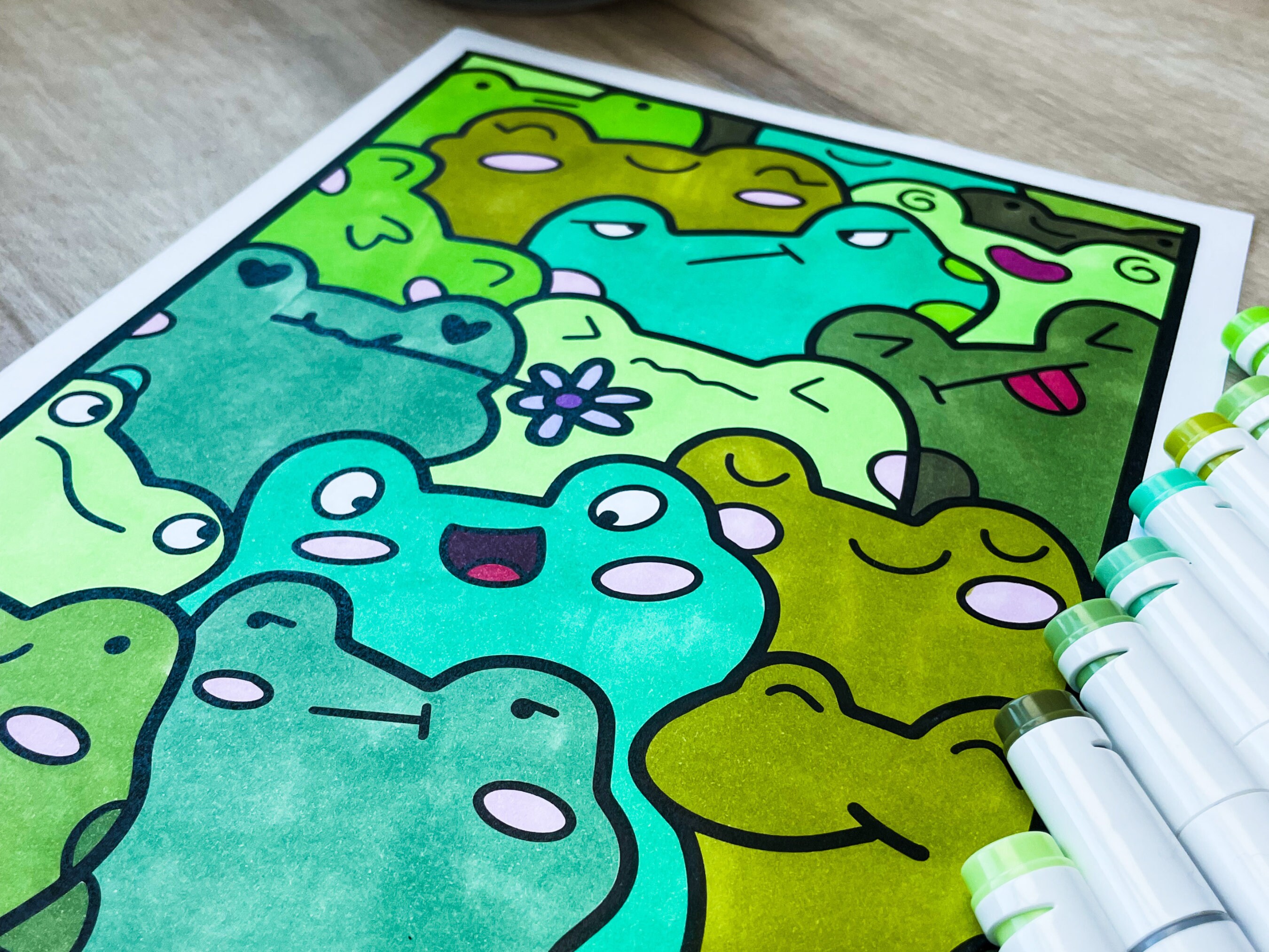 FROGS & TOADS Coloring Page, Printable Coloring Sheet for All Ages