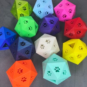 D20 Cat Treat Toy Etsy
