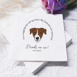 Personalized Pet Napkins for Wedding, Custom Dog Party Napkins, Unique Shower Napkin,Customized Cat Napkins, Birthday Napkins, Shower Napkin