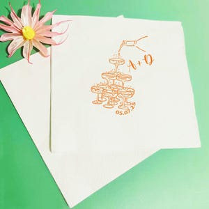 Cheers To Forever Napkins Champagne Tower Napkins Champagne Napkins Cin Cin Napkins Wedding Cocktail Napkins Wedding Napkins Custom Napkins