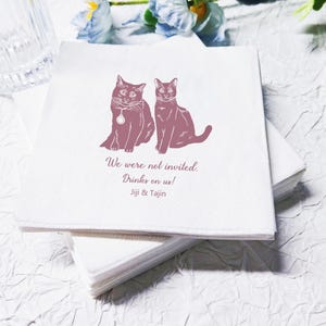 Tovaglioli personalizzati per matrimonio con animali domestici, tovaglioli da cocktail con ritratto di animali domestici personalizzati, tovaglioli per feste con cani, tovaglioli personalizzati per fidanzamento, tovaglioli per feste personalizzati