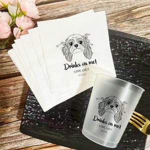 Custom Dog Cups for Wedding - Pet Wedding Cups - Pet Wedding Favors - Personalized Shatterproof Cups - Animal Wedding - Custom Frosted Cups
