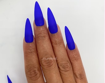 Feeling Blue Handmade Press On Nails