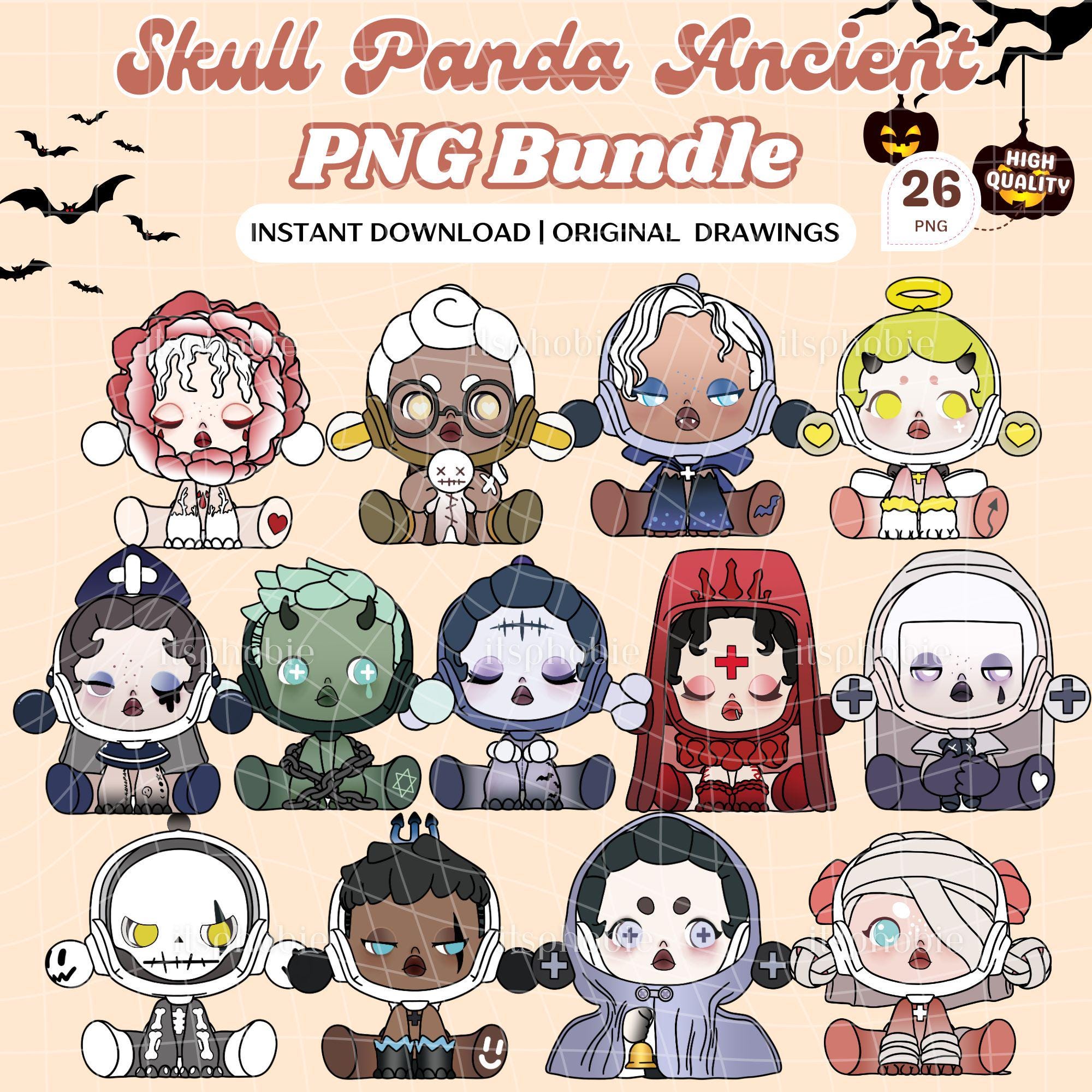 スカルパンダ Darkness スマホストラップ ポーチ 2点セット スカルパンダ Darkness ぬいペン スマホストラップ ポーチ