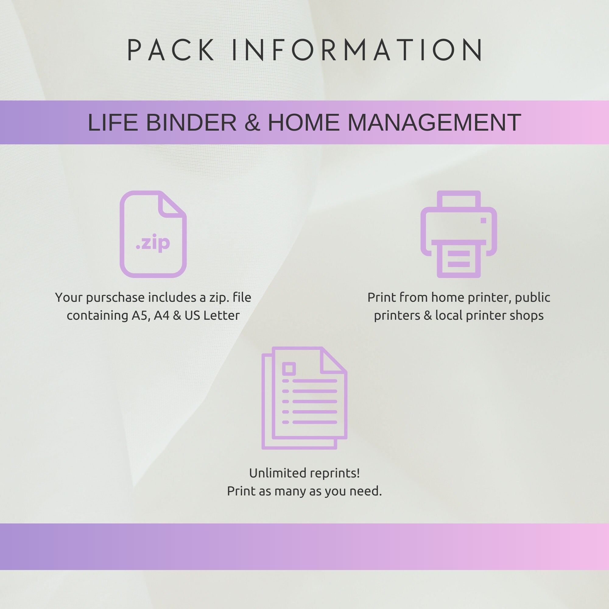 Printable Life Binder, Home Management Binder, Life Planner, Life ...