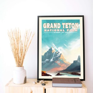 Grand Teton Art, Grand Teton National Park Print, Grand Teton Poster